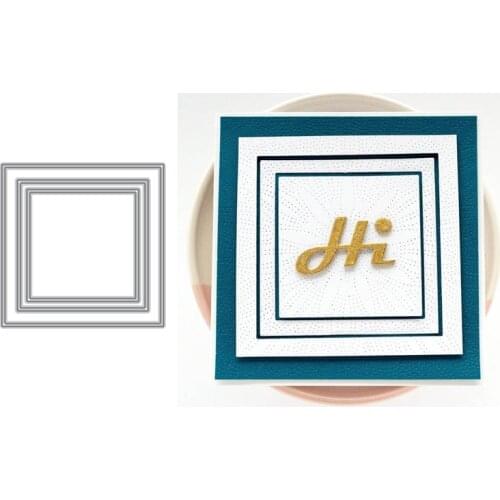 Fine Square Frames Metal Cutting Dies Scrapbooking Album Paper DIY Cards Crafts Embossing Dies New 2020