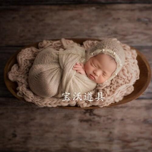 Knit Layer fabric Blabket Prop Newborn knitted Fiber blanket layer Baby basket stuffer filler Photo props