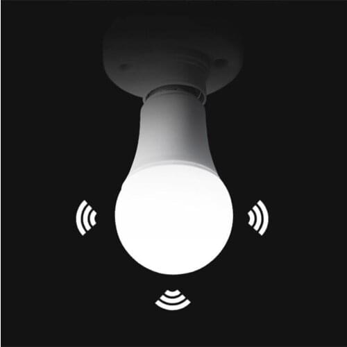 Smart Home Human Body Induction Light 5/7/9/12W White LED Light Bulb E27 Thread Radar Sensing Lamps Bright at Night Work E11966