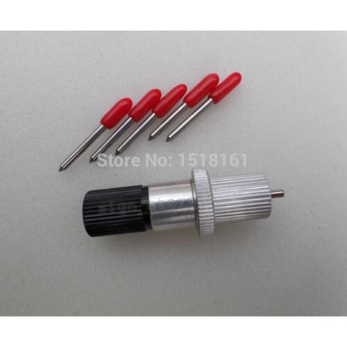 High Quality Aluminium Roland Blade Holder + 5pcs 45 Degree Cutter Plotter Cutting Blades Free Shipping