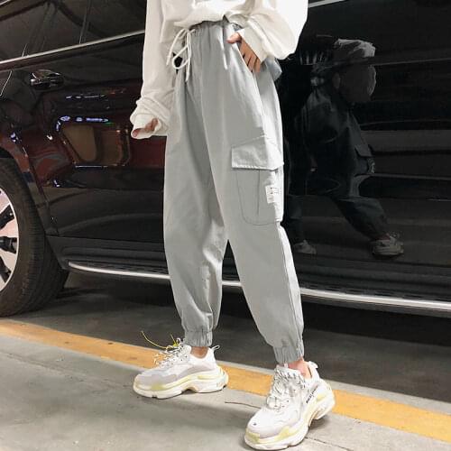 Women Girls Hip Hop Reflective Dance Pants Boy Sports Cycling Jogging Trousers