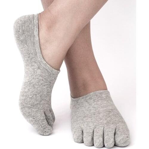 2020 New Designed 1 Pair Five Fingers Sock Low-cut Ankle Breathable Toe Socks Autumn Winter Socks Sweat Toe Trends Joker
