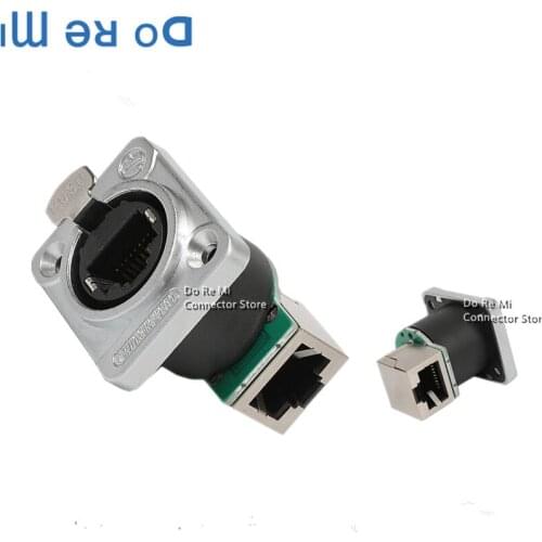 1PC RJ45 Shield Network Connector Female Panel Mount Sockets RJ45 Ethernet Connector, Normal or Right Angle styles