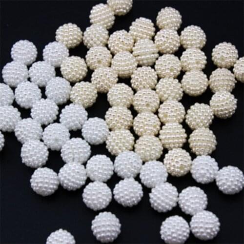 10MM 50pcs Colorful Bayberry Double Hole Removable Beads Round Abs Loose Beads Diy Jewelry Accessories