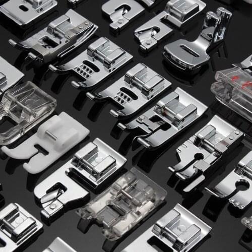 30/42/62 Press Foot Of Sewing Machine For Sew Kit Braiding Blind Stitch Over Lock Zipper Ruler For Brother Singer Sewing Accesso