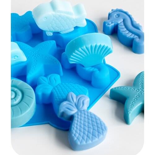 3D Dolphin Handmade Soap Silicone Molds For Cake Decoration Polymer Clay Molds Ocean Handmade Soap Moulds