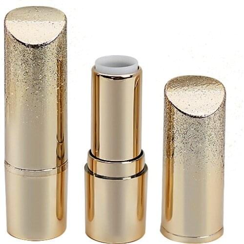 50 pcs/lot Lipstick Lip Balm Containers Gradient Gold Sloping cover DIY Makeup Packaging 12.1mm Lipstick Tubes Packaging