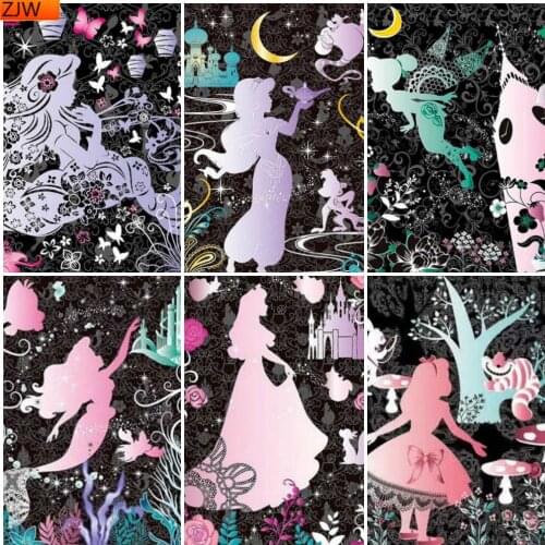 Full Square/Round Drill 5D DIY Diamond Painting Disney Cartoon Princess Embroidery Cross Stitch Mosaic Rhinestone Decor