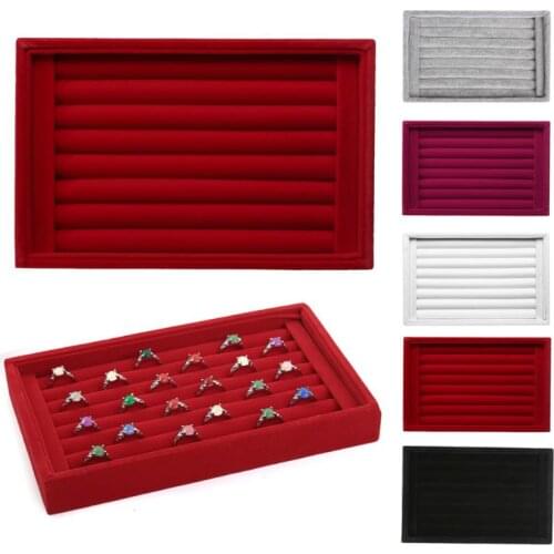 Velvet Jewelry Box Earrings Ring Jewelry Organizer Earring Holder Ear Studs Jewelry Display Stand Holder Rack Showcase