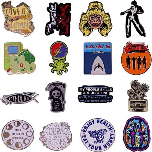 Halloween Horror Movies Figure Enamel Pins Collect Cute Anime Metal Cartoon Brooch Backpack Collar Lapel Badges Fashion Jewelry