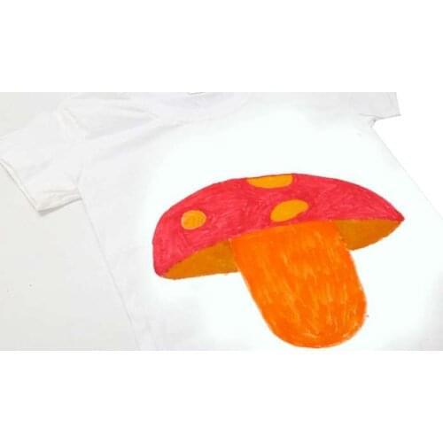 Hand painting toys Painting T-shirt Art Material Kindergarten Children Parent-child Handmade Hand-painted Doodle Cotton White