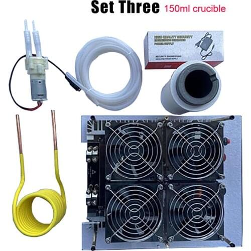 New 5KW/5000W ZVS Induction Heater Induction Heating PCB Board Heating Machine Melted Metal + Coil+Pump