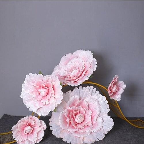 30/40/50/60/80CM Artificial Peony Wedding Decoration Large Flower Show Props Party Background Wall Fake Flower For Home Decor
