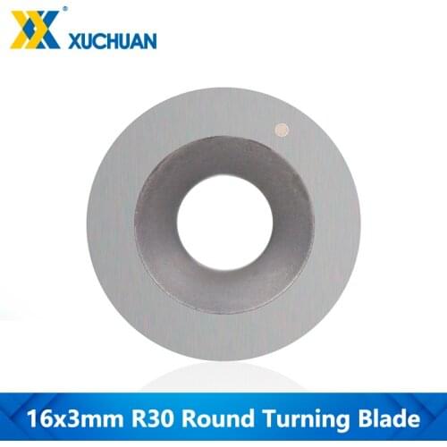 Round Turning Blade 1pc Round Carbide Blade 16x3mm R30 For Woodworking Lathe Turning Cutter Tool Tungsten Steel Blades