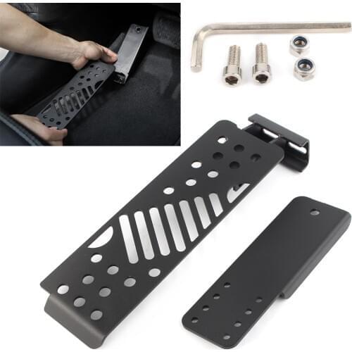 Metal Dead Pedal Left Side Foot Rest Kick Panel For Jeep Wrangler JL 2018 2019 Stainless Steel Auto Parts