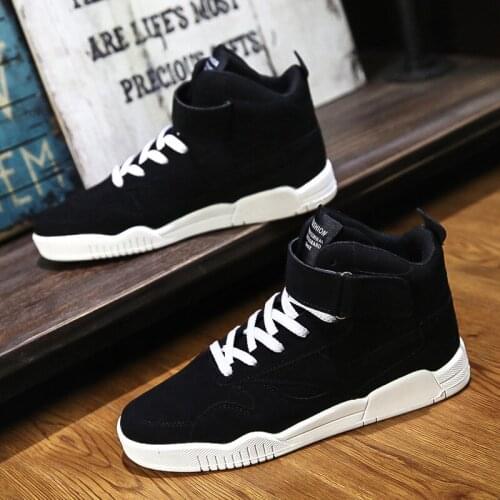 Sneakers Men 2021 Autumn Winter Breathable Shoes Suede Leather Running Outdoor Retro High Top Skateboarding Trainers