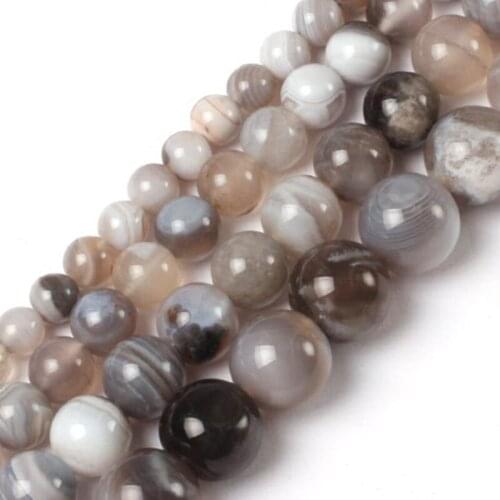 Natural Botswana Agates Stone Beads For Jewelry Making 6-12mm 15inches DIY Jewellery Free Shipping Wholesale Gem-inside