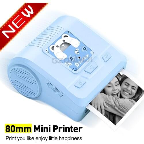 NEW! Peripage 80mm Mini Pocket Photo Thermal Printer Portable Bluetooth Printer 3 inch For Mobile Android iOS Phone Windows syst
