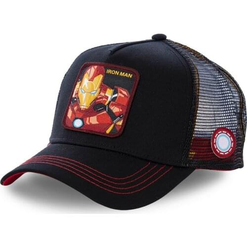 New Brand Superhero IRON MAN Snapback Cap Cotton Baseball Cap Men Women Hip Hop Dad Hat Trucker Mesh Hat Dropshipping