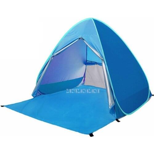 UR61008 Beach Tent Pop Up Open 2 Person Sunshelter UV-Protect Waterproof Quick Automotic Open Outdoor Sunshade Camping Tent