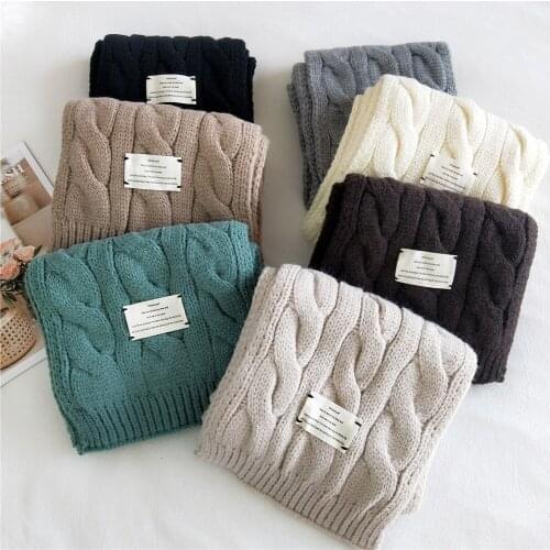 NEW scarves knitted winter scarf warm cashmere like women shawls long size foulard for female lady bandana muffer D230