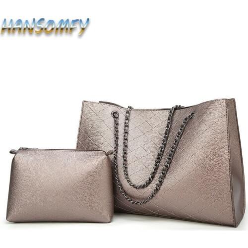 HANSOMFY Famous Brand Totes Bags Fashion Composite Bags Classical PU Leather Handbags Luxury Women Bags Top-handle Bags YZ-12