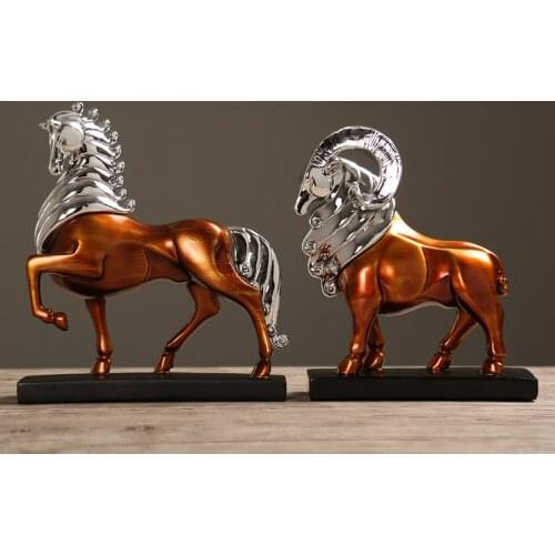 EUROPEAN AMERICAN RETRO CREATIVE SHEEP AND HORSES WITH HOME JEWELRY CABINET TV CABINET LIVING ROOM DECORATION GIFT LU626431