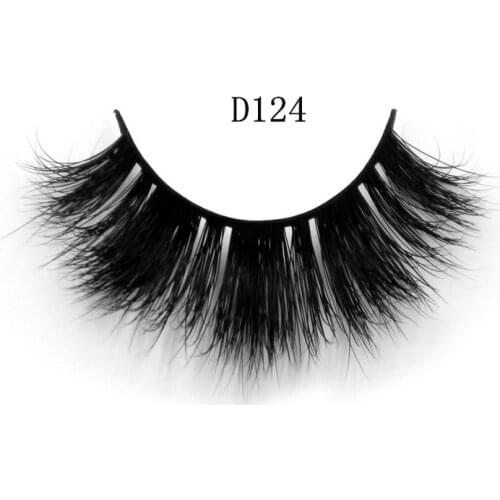 Visofree Luxurious Ultra Fluffy 3D Mink Strip Lashes 100% Siberian Mink Fur Hand-made False Lashes Thick D124