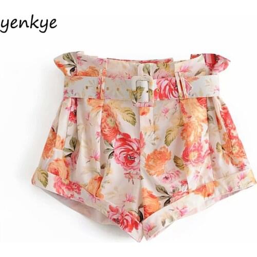 Женские завышенные шорты Yenkye China At AliExpress