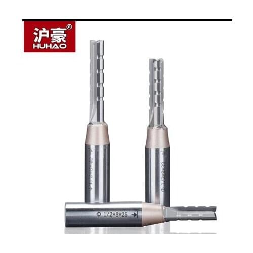 1pc 3 Flutes TCT Straight Cutter Chipboard Wood Carving Slot Trimming Router Bit Hard Tungsten Steel 1/2 Shank Endmill 1/2X8X28