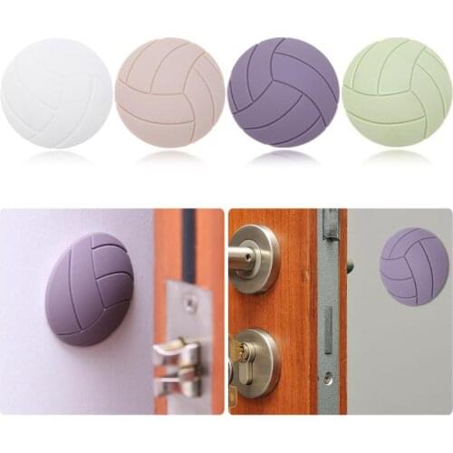 1PCS Self Bumper Sticker Silicone Anti-Skid Round Door Pad Handle Knob Adhesive 3D Crash Pad Wall Protector Handle 4 Colors