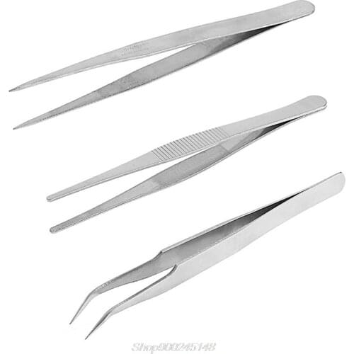 3Pcs Repair Precision Mounting Tool Set Electronic Stainless Steel Tweezers Au08 20 Dropship