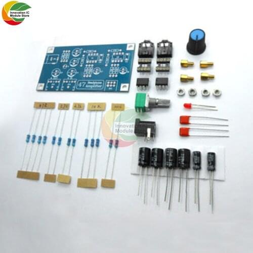 Ziqqucu Portable Headphone Amplifier Board Kit AMP Module Kit For Classic 47 DIY +case