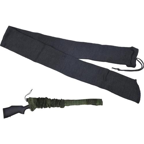 54" Silicone Treated Rifle Gun Sock Polyester Knit Shotgun Cover Case Fishing Rod Sock Protector Storage Sleeve Firearm Fabric