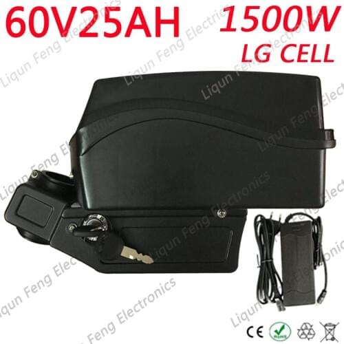 60V 25AH Lithium Battery pack 60V 24AH Electric Bicycle Battery Use LG Cell With 67.2V 2A Charger For 60V 1000W 1500W Motor