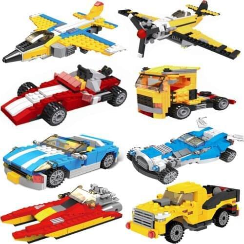 Car Plane Police Military Army Robot Fire Station SWAT Truck Train DIY Figure Toys For Children Building Blocks Birthday Gifts
