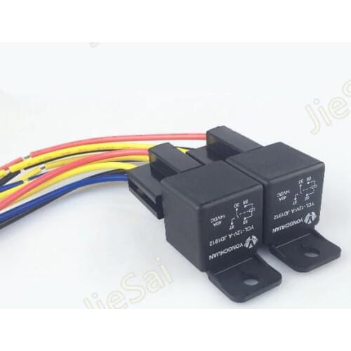 1 Piece YCL 4 pin/5 pin socket 40A 12V/24VDC car relay for Automobile refitting GPS Nomal Close Type mounting hole