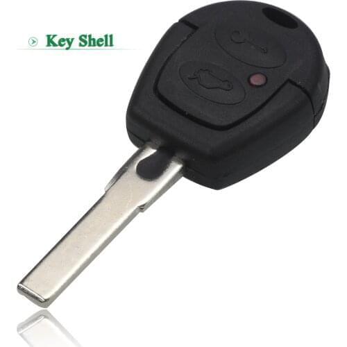 Bilchave 2 Buttons Remote Car Key Shell For Volkswagen VW Jetta Polo Golf Seat Key Case With Uncut Blade Replacement