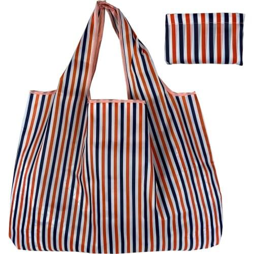 Folding waterproof supermarket shopping bag environmental protection bag womens handbag Oxford cloth storage bag Shoulder bag