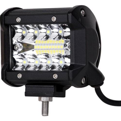 ECAHAYAKU 1 Piece 4 inch Car LED Bar Light 60W 6000lm 6000K IP68 Combo Driving Headlamp for Off-road Trucks SUV 4WD Car-styling