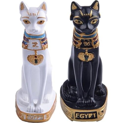 Egyptian style Cat Figurine Statue Decoration Vintage Cat Goddess Bastet Statue Home Garden Ornaments