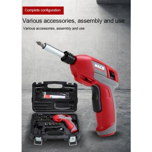 Electric Screwdriver Cordless Drill Mini Wireless Power Driver Tool USB Electric Screwdriver Set with Light Power Tool