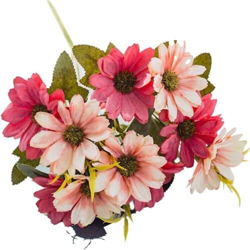 1Pc 10-Head Artificial Marguerite Flower Wedding Furniture Home Party Decoration Figurines & Miniatures Home Decor