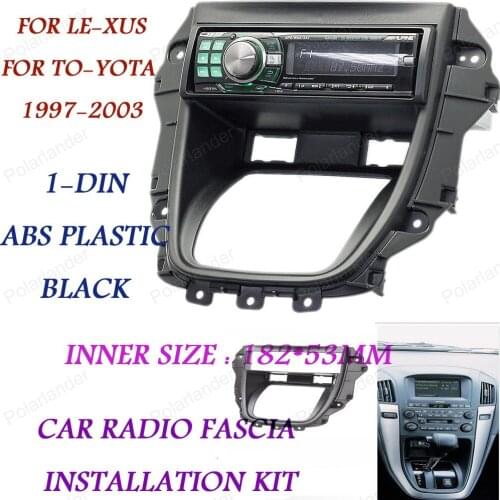 Car radio fascia installation kit 1-DIN for TO-YOTA Ha-rrier year 97-03 for TLE-XUS RX-300 year 97-03 Black