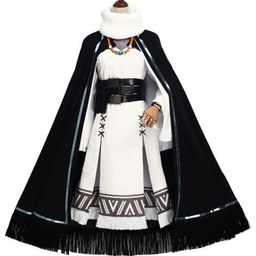 Anime Arknights Cosplay Costume Kjerag First Snow Dress Cosplay Cloak halloween costumes for women A
