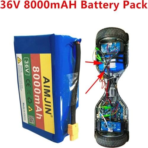 2021 NEW 36V 10s2p 8000mAh Lithium Ion Rechargeable Battery 8.0ah Double Wheel Balance Vehicle Battery