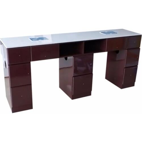 Sale At Low Prices Can Be Customized Salon Furnitur Solid Wood Paint Marble Nail Table