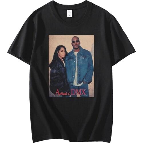 Fashion Summer DMX and Aliyah Vintage T Shirt Anime T-Shirt Men Women Harajuku Casual Hip Hop Short Sleeve Tops Tees T Shirt