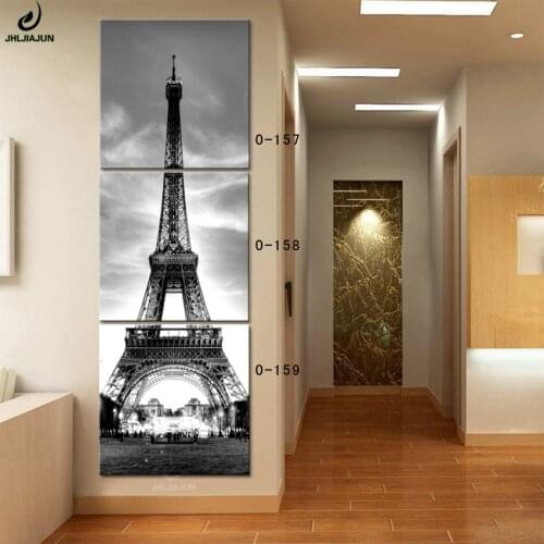 Modular Pictures Paris Art Canvas Tower Painting 3 Panel Paintings On The Wall Cuadros Decoracion Kids Poster HD Print