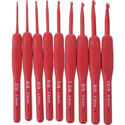 9pcs Crochet Hooks Set Creative Practical Portable Crochet Hook Weaving Tools Useful Knitting Needles Sweater Needle Kit